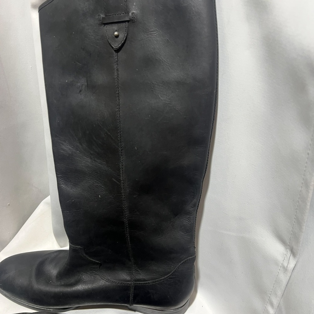 Frye Black Leather Tall Riding Boots Women’s Size 11 Classic Equestrian - Picture 3 of 5